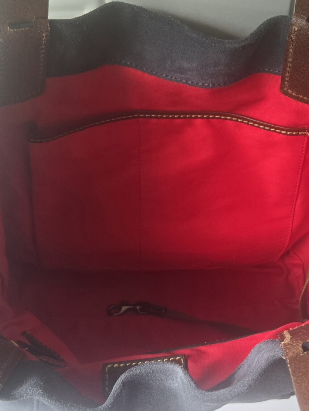 Dooney & Bourke East West Suede Shopper - Smoke Grey Rare HTF GUC - Picture 5 of 9